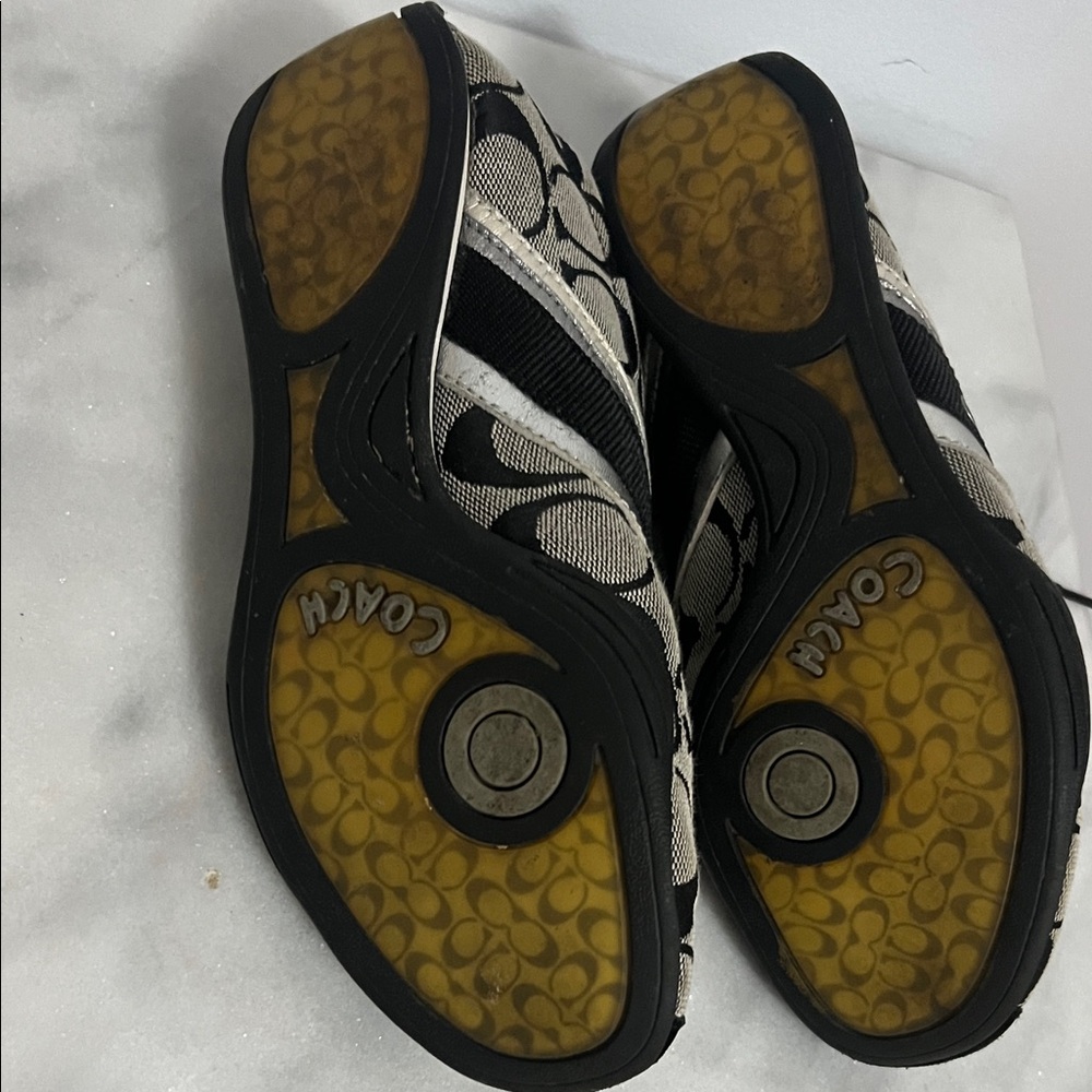 Coach Monogram Black and Silver Women's Sneakers - Picture 4 of 6